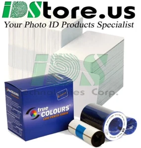 Zebra 800015-440 YMCKO Farbband & 200 leere weiße PVC Karten Konvolut - Original - Bild 1 von 5