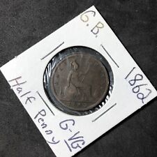 1862 GREAT BRITAIN BRONZE HALF PENNY**NICE Grade**Combined Shipping**
