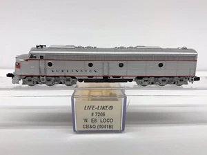 Life-Like N Scale CB&Q (9941B) Burlington #7206 E8 Diesel Locomotive - Picture 1 of 18