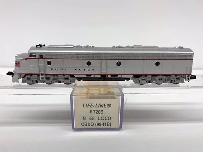 Life-Like N Scale CB&Q (9941B) Burlington #7206 E8 Diesel Locomotive - Image 1 of 4