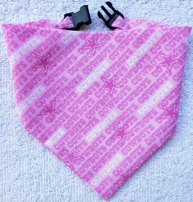 扣狗头巾围巾猫头巾粉红色达拉斯牛仔足球 nfl 手工制作 — 第 1/4 张图片