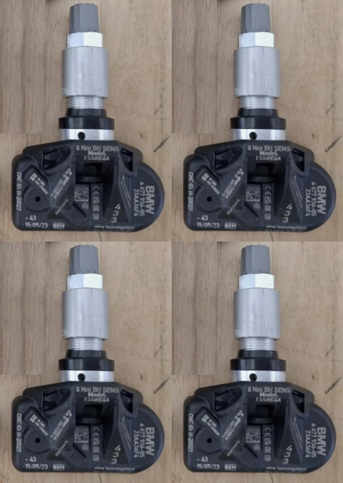 Set of Four (4) OEM Genuine BMW TPMS for 2016 G11 & 2017 G30