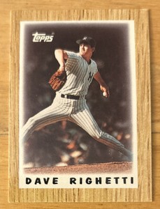 1987 Topps Major League Leaders Mini Dave Righetti Baseball Card #67 Yankees VG