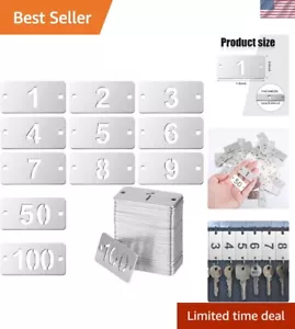 Value Pack of 100 Rectangular Number Tags - Heavy-Duty ID & Organization Tool - Picture 1 of 8