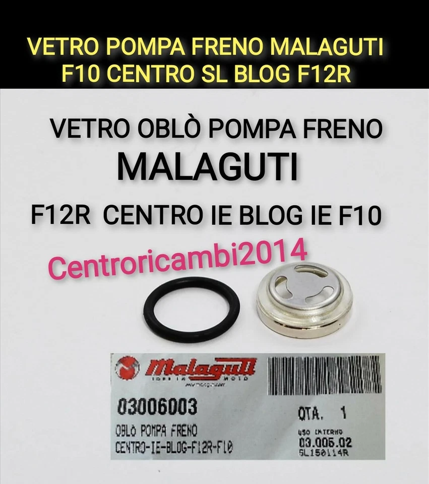 MALAGUTI BLOG F12R CENTRO IE VETRO POMPA FRENO MALAGUTI F12R CENTRO 4T 50 125 160 BLOG 125 160 F10 03006003