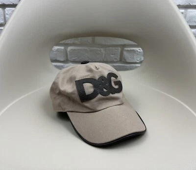 Gorra de béisbol vintage Dolce & Gabbana D&G sombrero logotipo grande beige talla XS Foto 1 de 4
