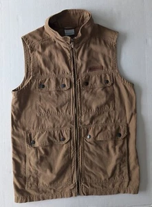 Columbia VestCasual Canvas Utility Outdoor Full Zip Snap Pockets Size Small - Picture 1 of 5