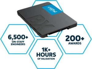Crucial BX500 1TB 2.5" SATA3 6Gb/s SSD - 3D NAND 540/500MB/s 7mm 1.5 mil MTBF Ac - Picture 1 of 1
