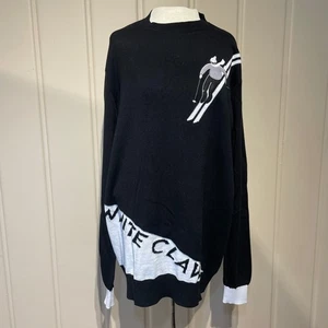 White Claw Skifahrer Grafik Pullover schwarz Rundhals Pullover 3XL bestickt - Bild 1 von 6