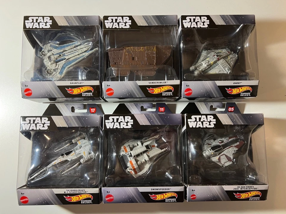 Hot Wheels Star Wars Starships Select - Lot of 6 - NEW - Gauntlet Mandalorian - Image 1 of 4