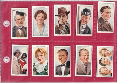 WILLS - RADIO CELEBRITIES, 2ND SERIES - ISSUED 1934 - 10 CARDS - HIGH NOS. - Image 1 of 2