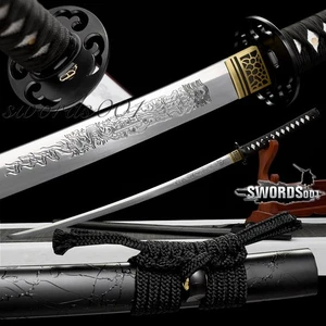 Espada samurai japonesa de acero al carbono de 41" Katana Full Tang hoja afilada forjada a mano - Imagen 1 de 14