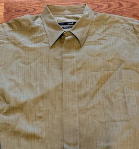 Cifonelli Roma Hecho en Italia Verde Cuadros Algodón L/S Lujo Botón Frontal Talla L LEER - Imagen 1 de 7