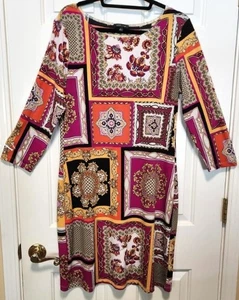 SPENSE Kleid Damen Größe 12 Mehrfarbig Schmucktöne Stretch Tunika Toller Zustand - Bild 1 von 5