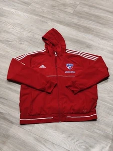 FC Dallas Adidas Soccer Men's Advocare Pullover Zip Jacket-Red, Size 2XL - Picture 1 of 8