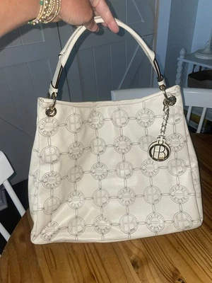 BOLSO DE HOMBRO HOBO GRANDE MONOGRAMA MARFIL HENRI BENDEL 1895 Foto 1 de 4