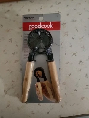 Good Cook Nutcracker Spring Loaded Wood Handle Fits Most Nuts Brown Bradshaw New - Image 1 of 2