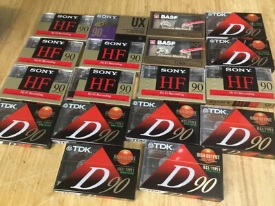 Sealed Blank Audio Cassette Tapes Mixed Lot of 18 TDK,BASF, Sony Foto 1 de 4