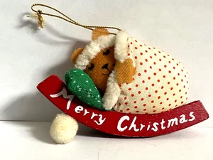 Vintage Sleeping Mouse Polka Dot Christmas Ornament 4" Russ - Picture 1 of 3