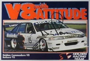 HRT 1993 Bathurst Specifications Card Holden VP Signed Tomas Mezera Win Percy - Bild 1 von 4