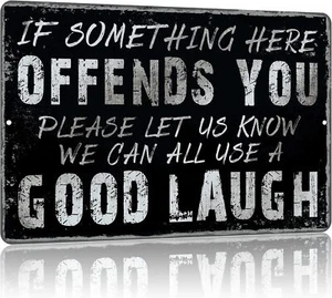 Vintage Garage Decor Funny Sarcasm Metal Tin Signs Home Bar Man Cave Wall Decor - Picture 1 of 34