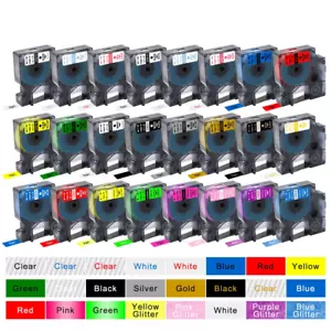 Schriftband Dymo D1 45013 LabelManager / Etikettenbänder 6mm 9mm 12mm 19mm 24mm - Bild 1 von 98