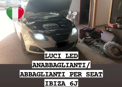 KIT LUCI LED ANABBAGLIANTI ABBAGLIANTI PER SEAT IBIZA 6J H4 CANBUS NO ERRORE Foto 1 de 3