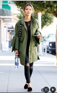 EDIT cargo Coat In Army Green. Size XS Bat Type Wing On Sleeve. Designer. - Picture 1 of 14
