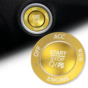 Engine Push Start Stop Button Cover Decor Kit for Dodge Charger Challenger Gold - Picture 1 of 11
