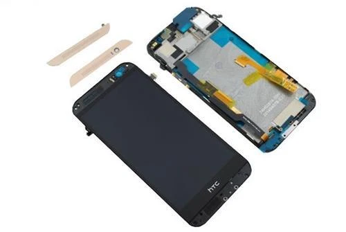 DISPLAY LCD ASSEMBLATO COMPLETO FRAME vetrino touchscreen per HTC One M8 ORO vet - Immagine 1 di 1