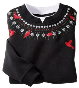 New Women's Embroidered Fleece Sweatshirt (L) - Picture 1 of 5