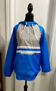 Zine windbreaker-Size M blue, grey and white-Mid Zipper - Photo 1 sur 10