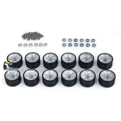 Henglong Metal Road Wheels Spare Parts For 1/16 Scale 3938 RC Tank Russian T90 - Image 1 of 4