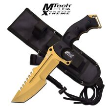 MTech Xtreme  Gold Thick 5mm Fixed Blade Tactical Knife with Case