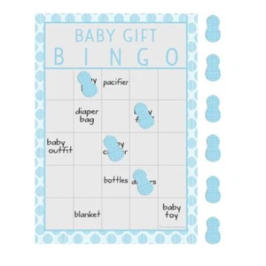 Little Peanut Boy 10 Guest Bingo Game Blue Elephant Baby Shower - Picture 1 of 1