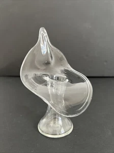 Pilgrim Crystal Clear Glass Vintage Jack in the Pulpit Vase Candleholder 6" Tall - Picture 1 of 8