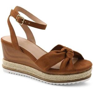 BCBGeneration Womens Heela Faux Leather Flatform Wedge Sandals Shoes BHFO 2152