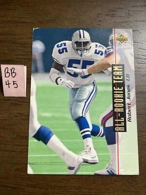 1993 Upper Deck All Rookie Team RC Football Card #44 Robert Jones Cowboys - Image 1 of 4