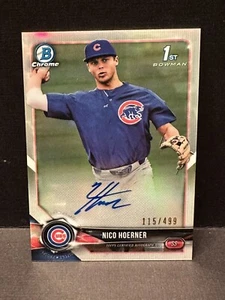 2018 Bowman Chrome Draft NICO HOERNER #CDA-NH Refractor 115/499 Auto - Picture 1 of 2