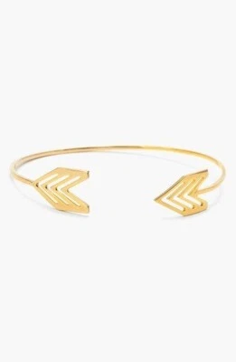 NEW W/ Tags Gorjana 18k Gold Plated Chevron Arrow Bracelet MSRP: $80.00 - Изображение 1 из 4
