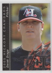 2005 MultiAd Sports Hickory Crawdads Derek Drage #9