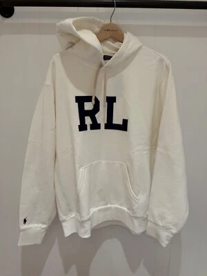 NWT Polo Ralph Lauren BIG & TALL White RL Monogram Letterman Fleece Hoodie - Image 1 of 4