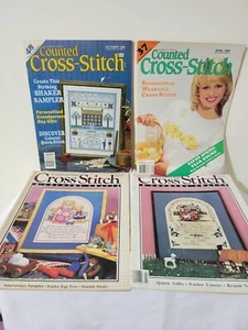 Lot of 4 Cross Stitch Magazines - Counted Cross Stitch & Country Crafts - Picture 1 of 5