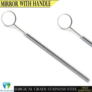DENTIST MOUTH TEETH INSPECTION CLEANER MOUTH HANDLE MIRROR HANDLE  INSTRUMENTS - Bild 1 von 4