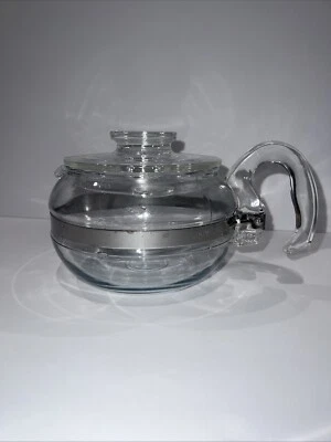 Pyrex "Flameware" 6 Cup Teapot & Lid 8336 / 8446 / 7756 Vintage Glass Handle - Image 1 of 4