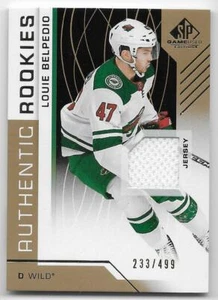 18/19 SP GAME USED AUTHENTIC ROOKIES GOLD JERSEY #182 Louis Belpedio #233/499 - Picture 1 of 1
