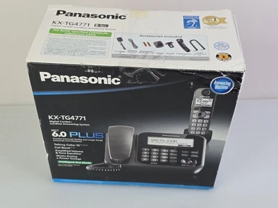 Panasonic KX-TG4771 DECT 6.0 Plus Expandable Digital Cordless Answering System ! - Image 1 of 4