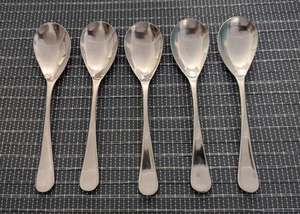 Set Of 5 Soup Spoons J A Henckels Manor 18/10 Stainless Flatware - Picture 1 of 4