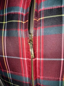 Chaps Ralph Lauren Mens M Red Plaid Puffer Vest Full Zip Pockets - Picture 1 of 11