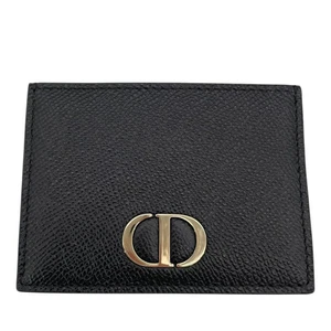 Christian Dior 30 Montaigne S2098OBAE Black Calfskin Card Case Vintage Authentic - Picture 1 of 4